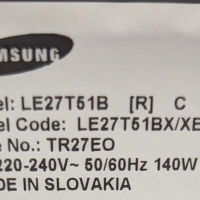 TV 27 pouces de marque SAMSUNG modèle LE27TR1B (sans pied, sans fixation)
