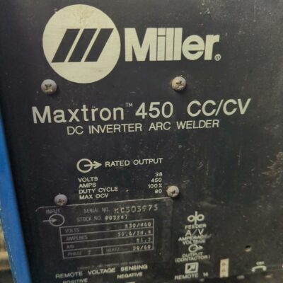 Poste à souder de marque Miller modèle Maxtron 450 CC/ CV
