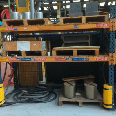 3 baies de racks à palettes (voir détails dimensions photos)