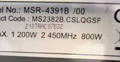 Micro ondes 800 W de marque LG modèle MSR4391B. Localisation : Theta cafet