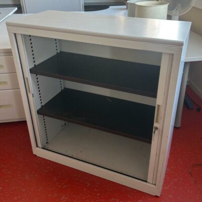 Armoire métallique à rideau coulissant gris/gris/
100x100x43