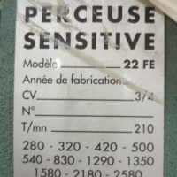 Perceuse colonne sensitive de marque Sidamo type 22FE. 98 x 55 cm. Localisation : 5 avenue Kleber - 75116 Paris – Image 5