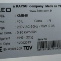 Mini bar de marque Kléo modèle KMB45 de couleur noire. capacité 45 litres. 56 x 42 x 35 cm. Localisation : 5 avenue Kleber - 75116 Paris – Image 3