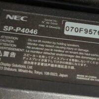 Moniteur 40 pouces de marque Nec modèle SP40-46. 3 unités. Vendu à l'unité avec faculté de réunion. Localisation : 10 rue du Ballon - 93160 Noisy-le-Grand – Image 2