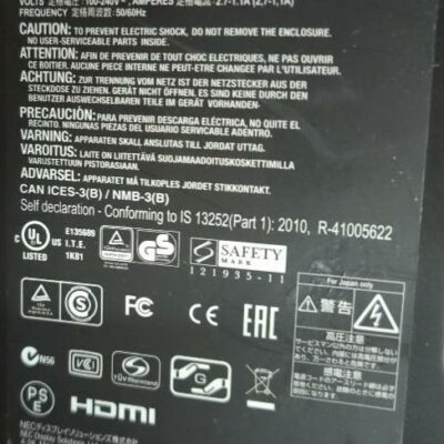Moniteur 55 pouces de marque Nec modèle MultiSync V552. 12 unités. Vendu à l’unité avec faculté de réunion. Localisation : 10 rue du Ballon – 93160 Noisy-le-Grand