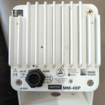 Enceinte de marque Meyer Sound modèle MM-4XP, blanc ou noir. 8 unités. Vendu à l’unité avec faculté de réunion. Localisation : 10 rue du Ballon – 93160 Noisy-le-Grand