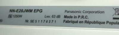Four micro-ondes 1250 watts de marque Panasonic. 25 x 43 x 30 cm. 3 unités. Vendu à l’unité avec faculté de réunion. (1er bat A : 2 / RDC bat A : 1)