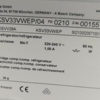 Réfrigérateur de marque Bosch modèle KSV33VWEP. Capacité 324 litres. 175 x 60 x 65 cm. (SS bat A) – Image 3