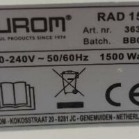 Radiateur bain d'huile sur roulettes de marque Eurom modèle Rad1500, 1500 watts. 4 unités. Vendu à l'unité avec faculté de réunion. (RDC bat A réserve) – Image 2