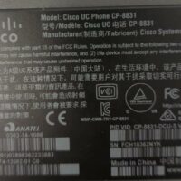 Visio conférence de marque Cisco modèle Cisco UC Phone CP-8831. 3 unités. Vendu à l'unité avec faculté de réunion. (1er bat A : 2 / RDC bat A : 1) – Image 3