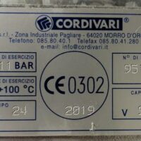 Cuve à air comprimé de marque Cordivari, 900 litres. (SS Bat A) – Image 2