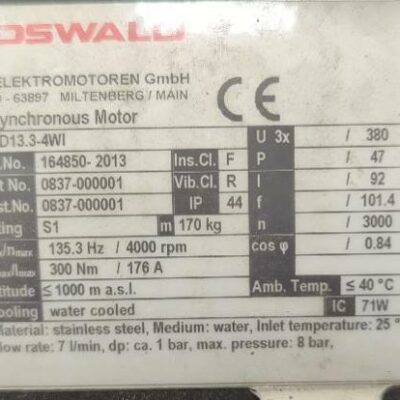 Moteur électrique Oswald (voir détails sur photos). (bat B)