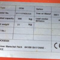 Table élévatrice, charge 300 kg. (cellule 16 bat B) – Image 2